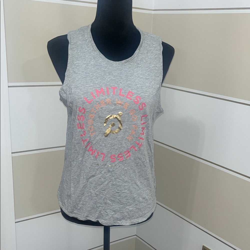 Spiritual Gangster Gray Muscle Tee with Pink Accents